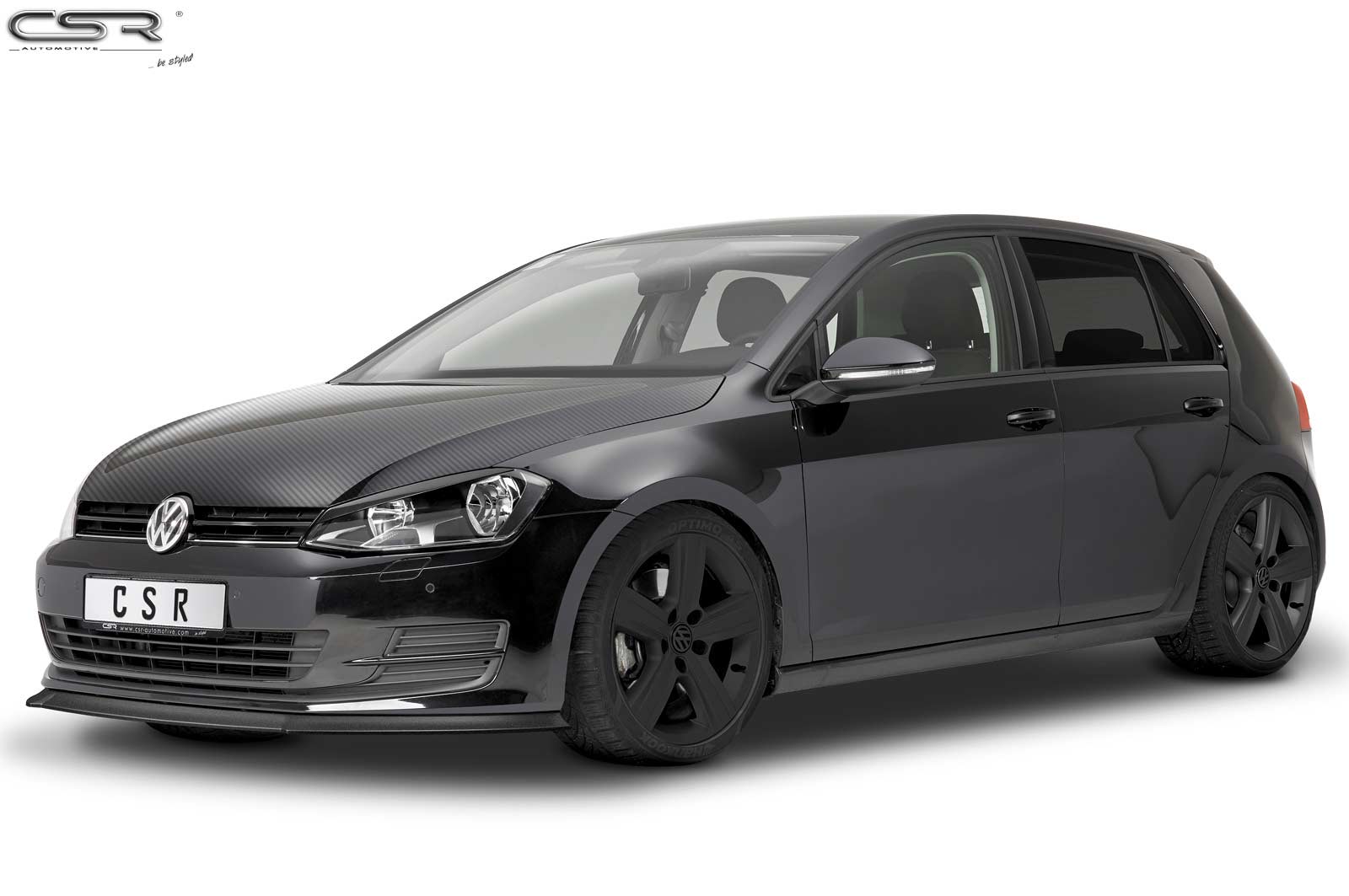 Voorspoiler VW Golf VII Mat Zwart