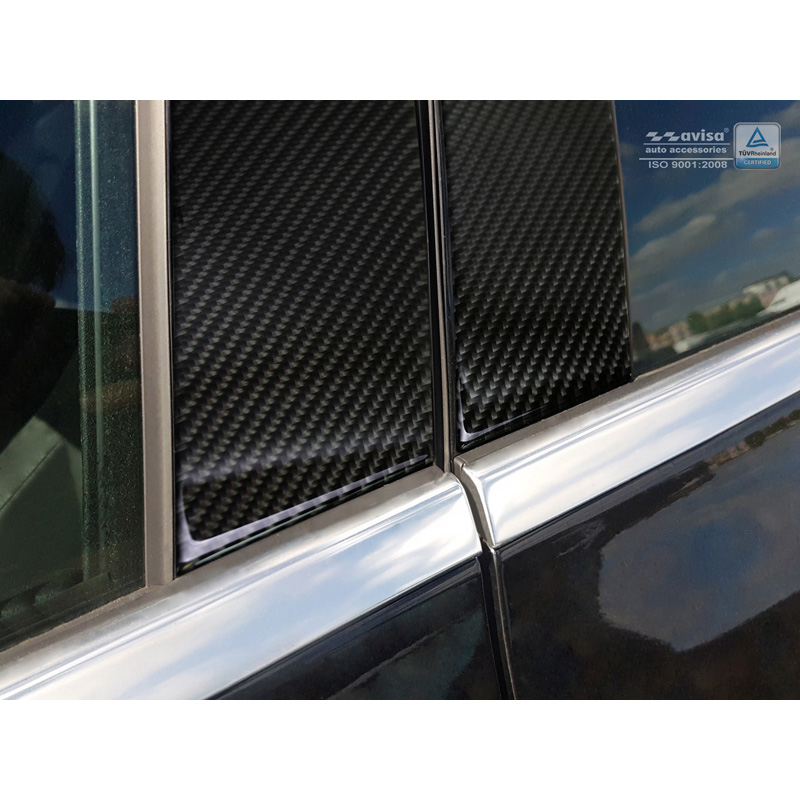 B-Pillars covers  Mercedes-Benz C-Class W205 Sedan 2014-2021 Black Carbon