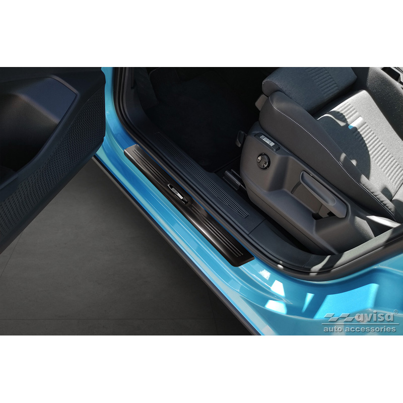Zwart RVS Instaplijsten  Ford Tourneo Connect III 2022- 'Exclusive Edition' - 2-delig