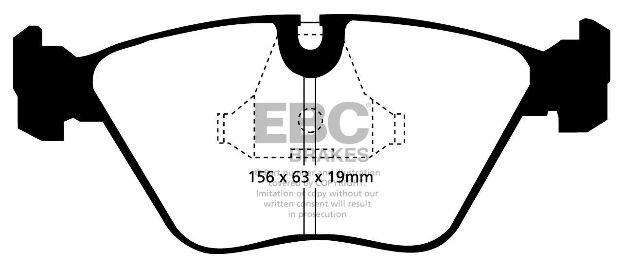 EBC Brakes BMW 750 5.0 (E32) 87-91 Remblokken voorzijde redstuff