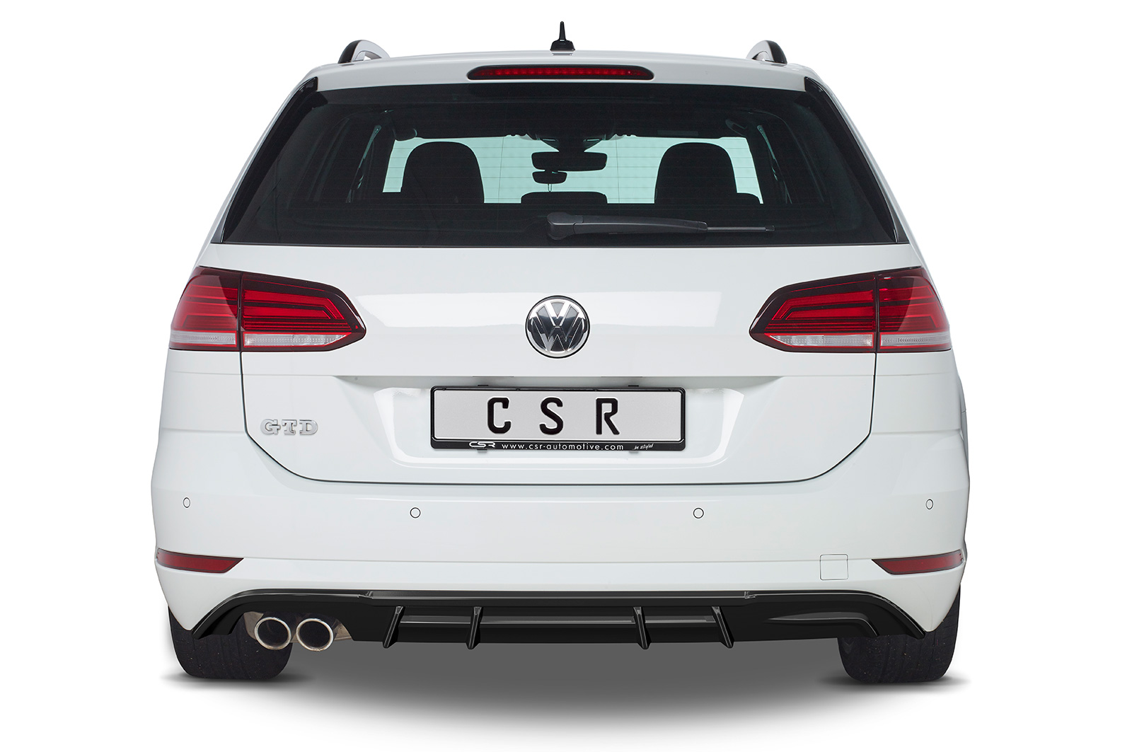 Achter aanzet VW Golf 7 Variant GTD CSR glans Zwart
