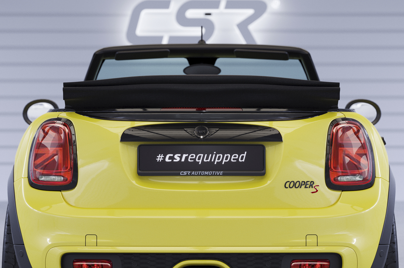 Spoiler Mini Cabrio Cooper / Cooper S / John Cooper Works F57 CSR Glans Zwart