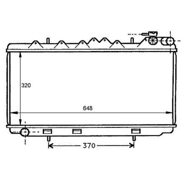Radiator SUNNY Y10 N14. 90-95 320x648 2.0 DIESEL