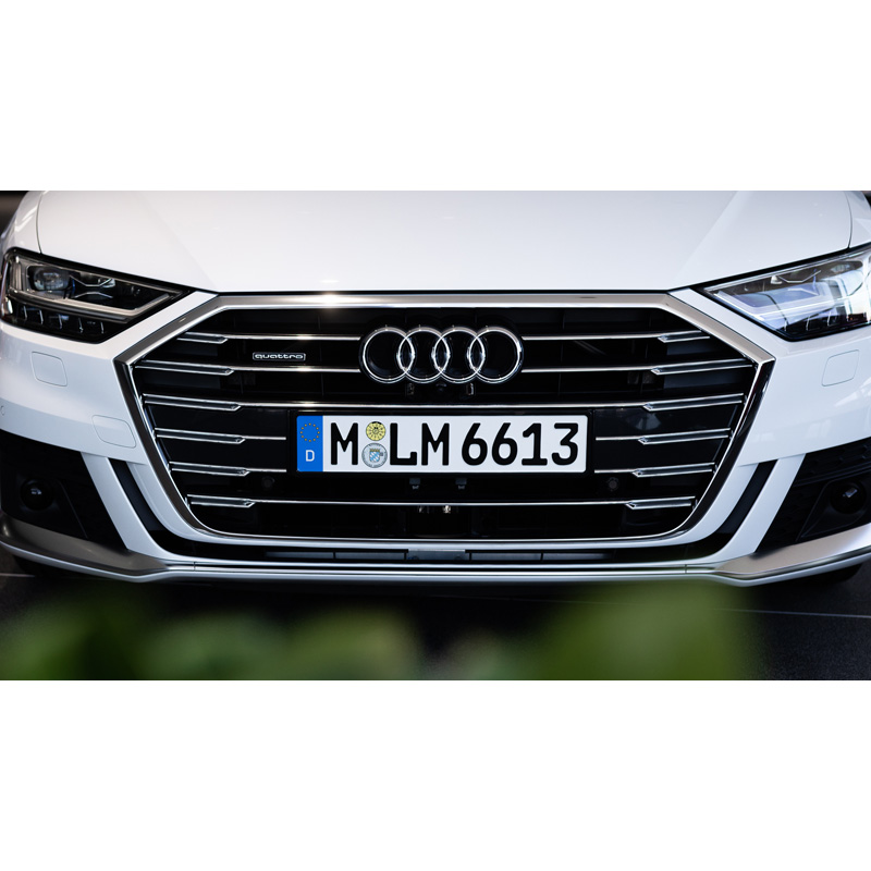 Set Premium Synthetic license plate holders 52,7x12,3cm - Type Mono - Black - 2 pieces