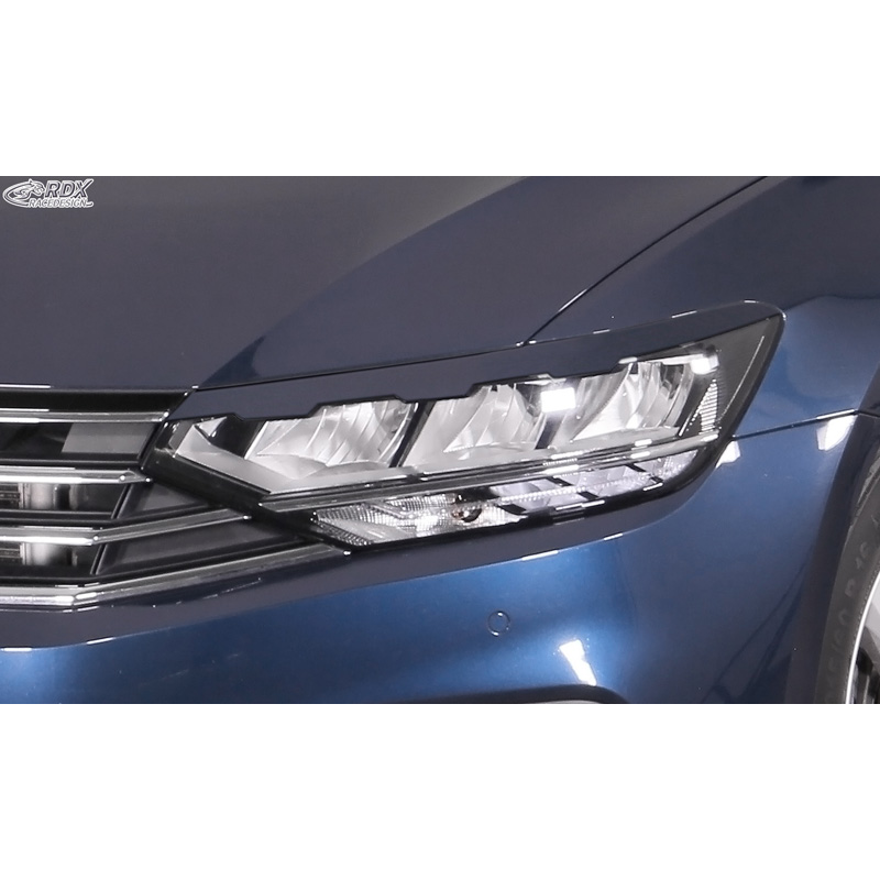 Koplampspoilers  Volkswagen Passat 3G B8 Facelift 2019- (Gekarteld) (ABS)