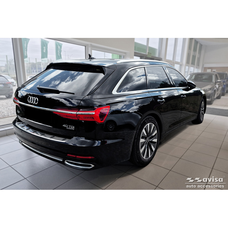 Stainless Steel Rear bumper protector  Audi A6 (C8) Avant incl. S-Line 2018-2023 & Facelift 2023- 'STRONG EDITION'
