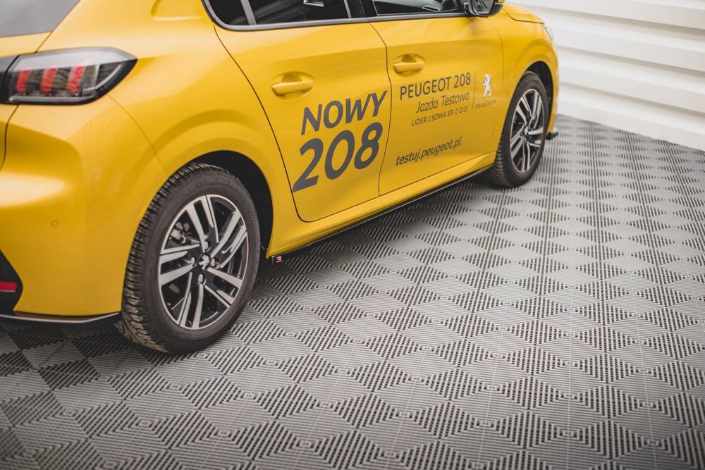 Zijskirts Peugeot 208 Mk2 Maxton Glans Zwart