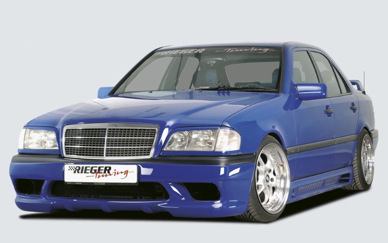Zijskirts Mercedes W202 met 2 schacht en 2 uitsnedes Rieger
