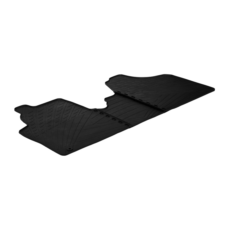 Rubber car mats set  Citroen Jumpy / Peugeot Expert / Fiat Scudo 2007-2016 (Cargo) (TK profile 3-pieces + mounting clips)