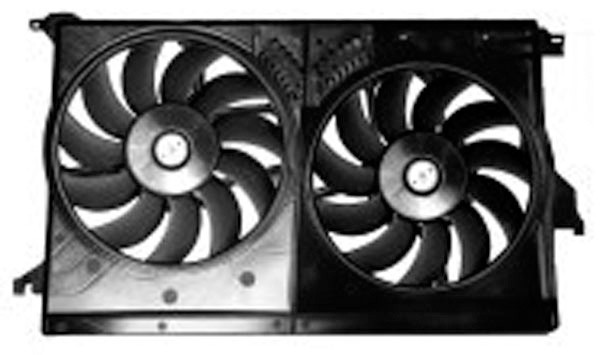 DUBBELE FAN SAAB 9-3 98-03 320mm 1.8 + 2.0 ltr.