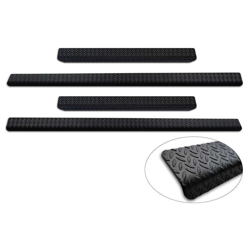 Aluminium bovenste Instaplijsten 'Riffled Plate'  Ford Transit Custom (V710) & Tourneo Custom (V710) 2023- - 2-delig - Zwart