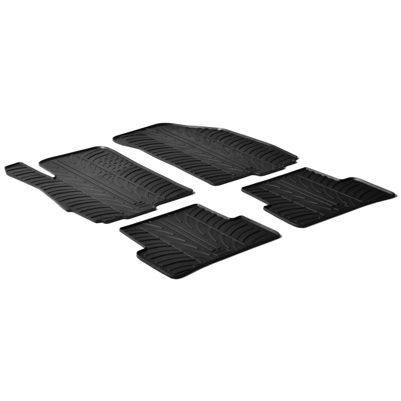 Rubber car mats set  Chevrolet Aveo 2011- (T profile 4-pieces)