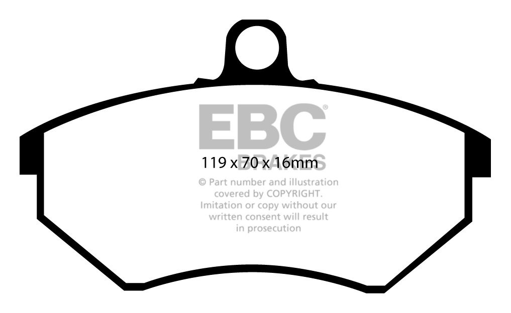 EBC Brakes SEAT BEDRIJFSWAGEN Inca 1.9 D 95-97 Remblokken voorzi