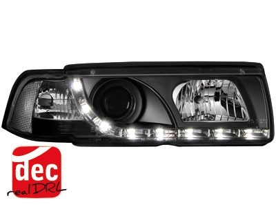 Headlights BMW E36 Coupe/Cabrio 92-98 Devil Eyes Dlite LED Black