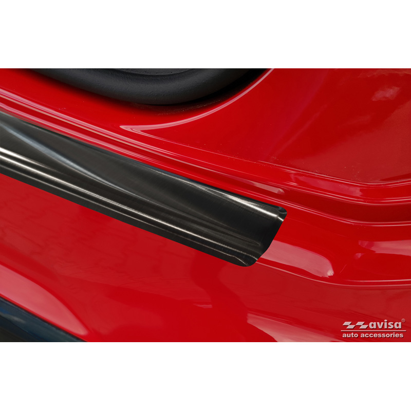 Black Stainless Steel Rear bumper protector  Audi Q2 Facelift 2020-