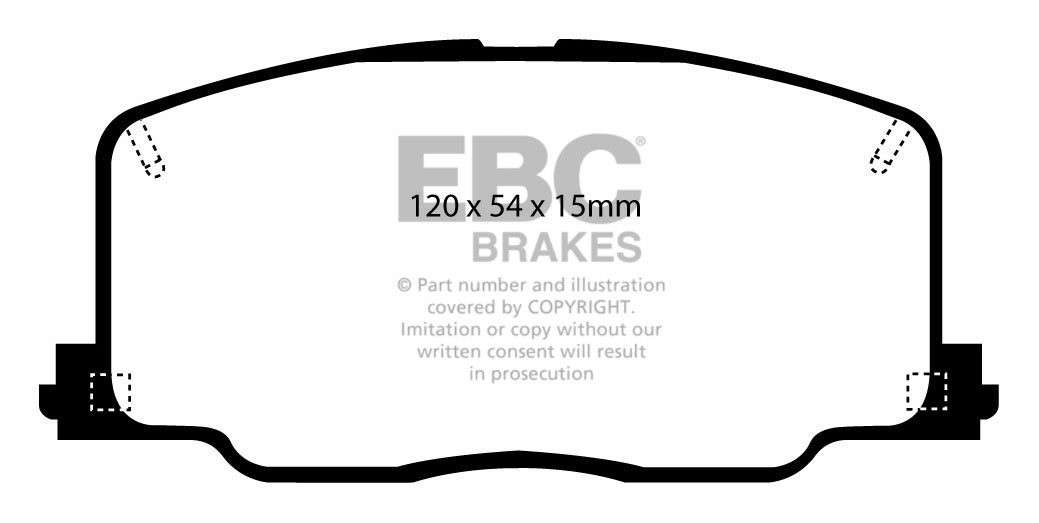 EBC Brakes TOYOTA Camry 2.5 (VZV21R) 88-92 Remblokken voorzijde