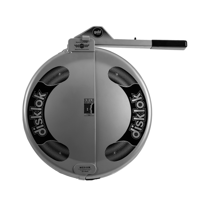Disklok Steering Wheel Lock 'Gold Edition' - Size Medium - 39-44cm - Silver - SCM MP-03 approved