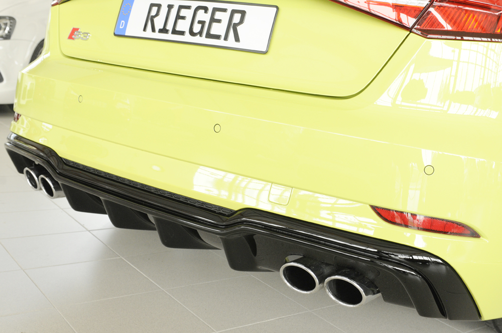 Diffuser  Audi S3 A3 8V S-Line Hatchback & Sportback 16-20 Glans Zwart