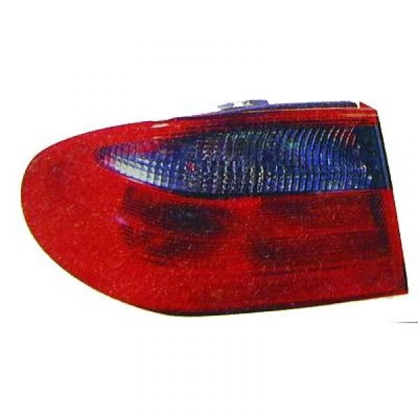 Achterlicht buiten links W210 99-02 ZWART/ROOD