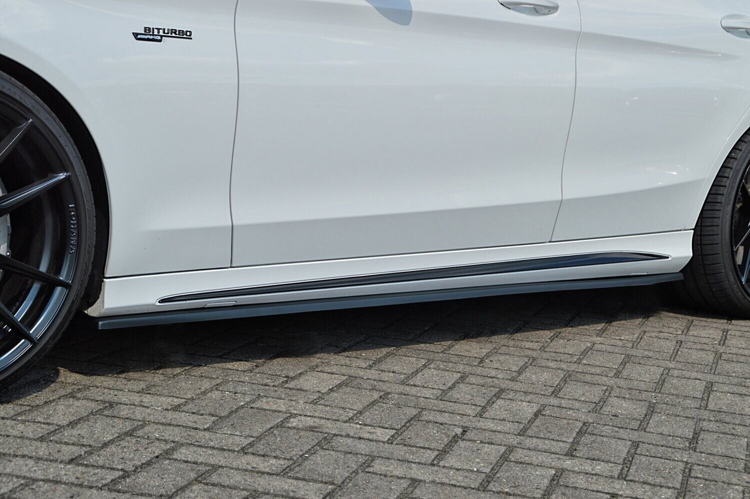 Zijskirts met vleugel Mercedes C-Klasse C63AMG C205/A205 Coupé Cabrio