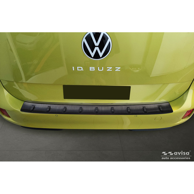 Black Stainless Steel Rear bumper protector  Volkswagen ID.Buzz + Cargo 2022- 'STRONG EDITION'