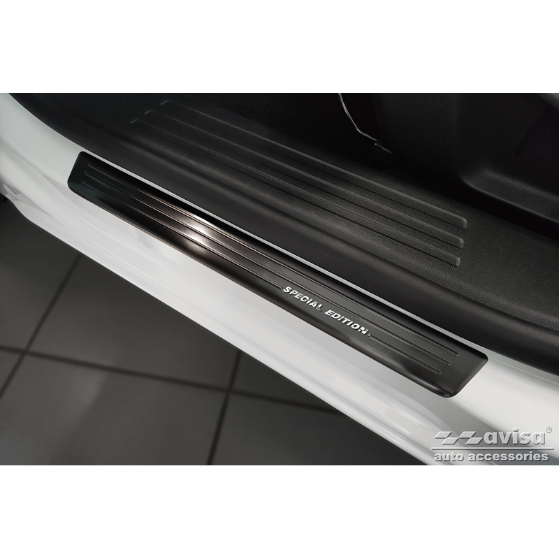 Black Inox door sill protectors  Opel Mokka 2020- - 'Special Edition' - 4-pieces