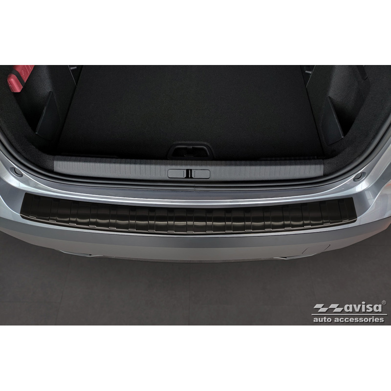 Black Stainless Steel Rear bumper protector  Citroën C4/e-C4 III 2020- 'Ribs'