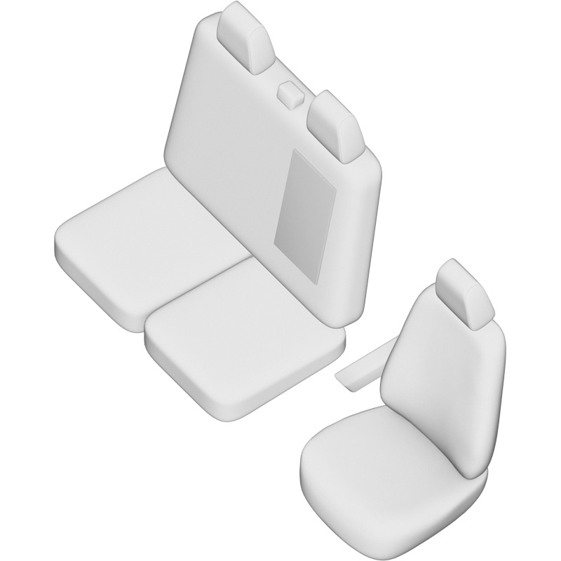 Original Design Textile seat covers 2+1  Ford Transit 2014- (with arm rest in bench)