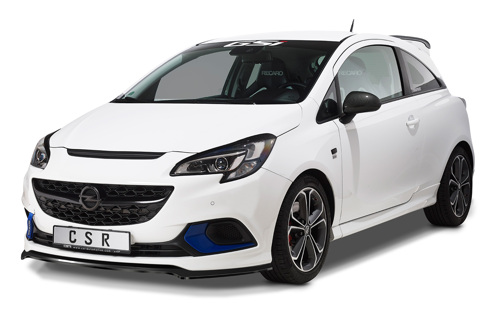 Voorspoiler Opel Corsa E CSR glans Zwart