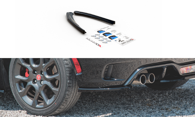 Achterzij Spoilers Fiat 124 Spider Abarth Glanzend Zwart