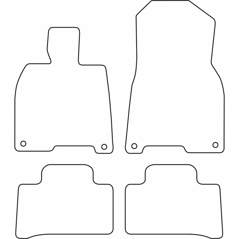Set velour car mats  Mercedes EQE (V295) 2022-
