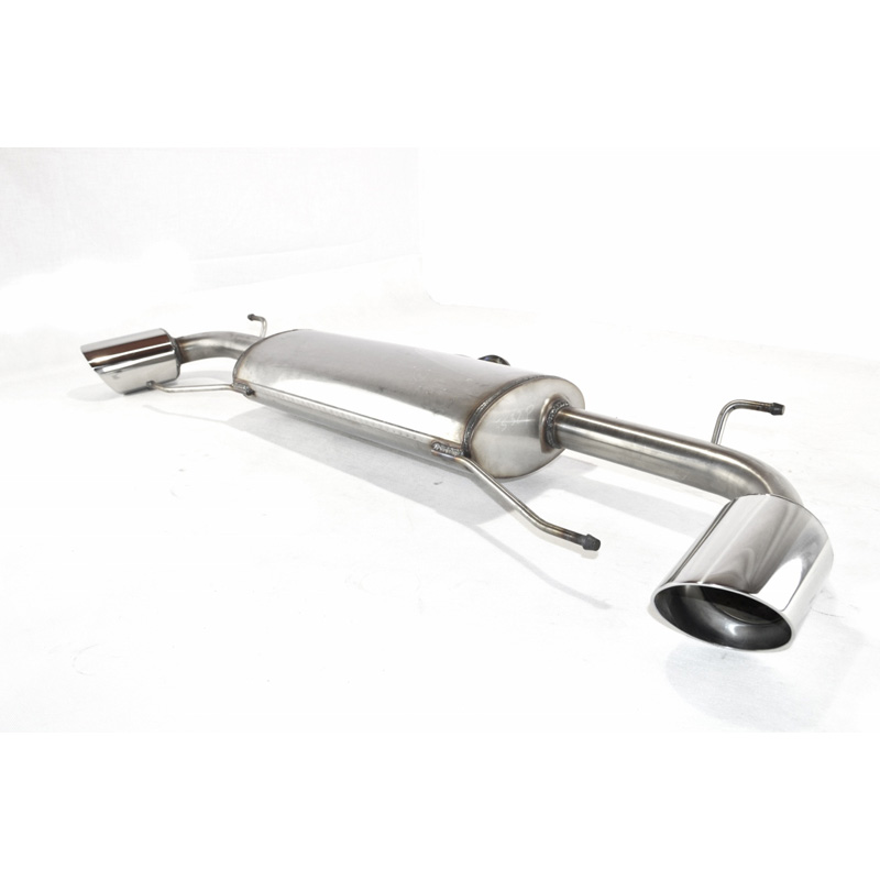 Double stainless steel sport exhaust  Mazda 3 HB 2.0 (88/121kW) 2013- (with 2 recesses in bumper) 100mm