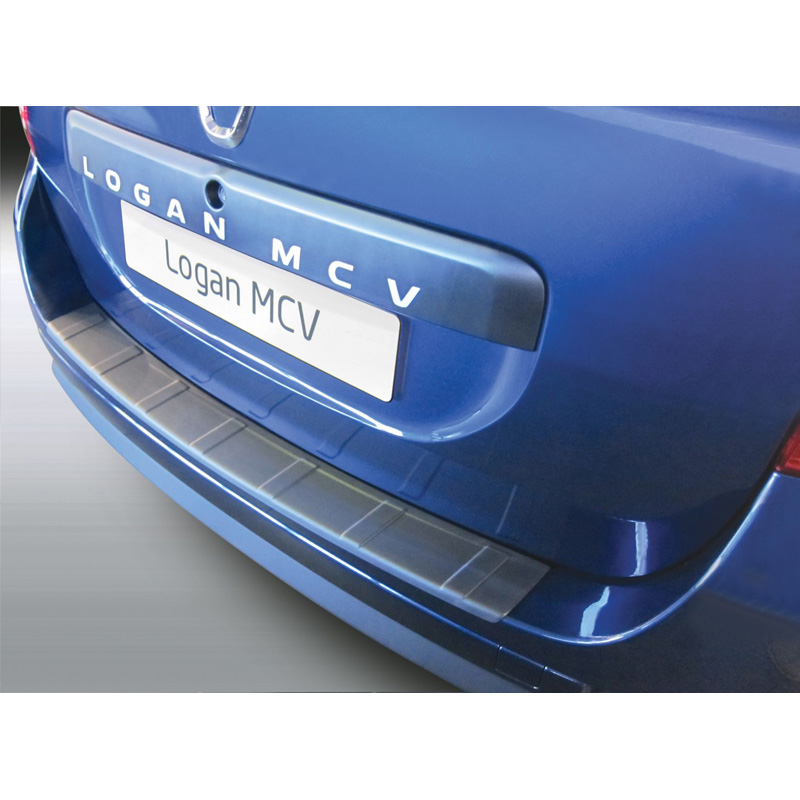 ABS Rear bumper protector  Dacia Logan MCV 6/2013- Black 'Ribbed'
