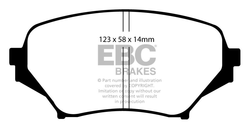 EBC Brakes Mazda MX5 2.0 2005-.. Remblokken voorzijde greenstuff