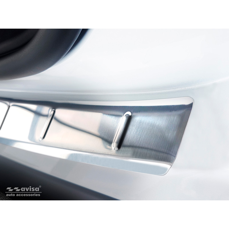 Stainless Steel Rear bumper protector  Citroën C5 Aircross 2018- Incl. Facelift 'Ribs'