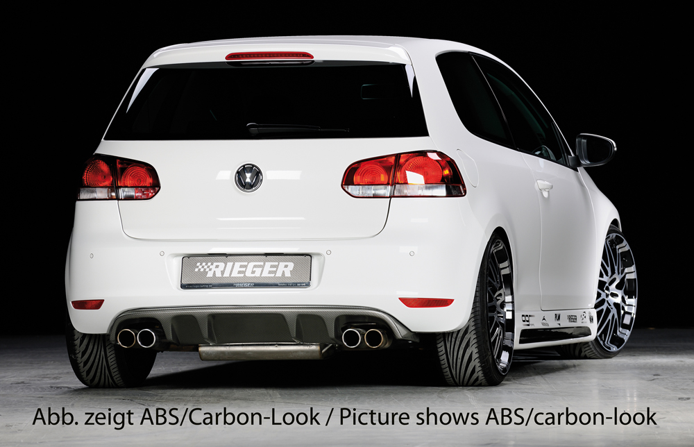 Diffuser Volkswagen Golf 6 Rieger Glans Zwart