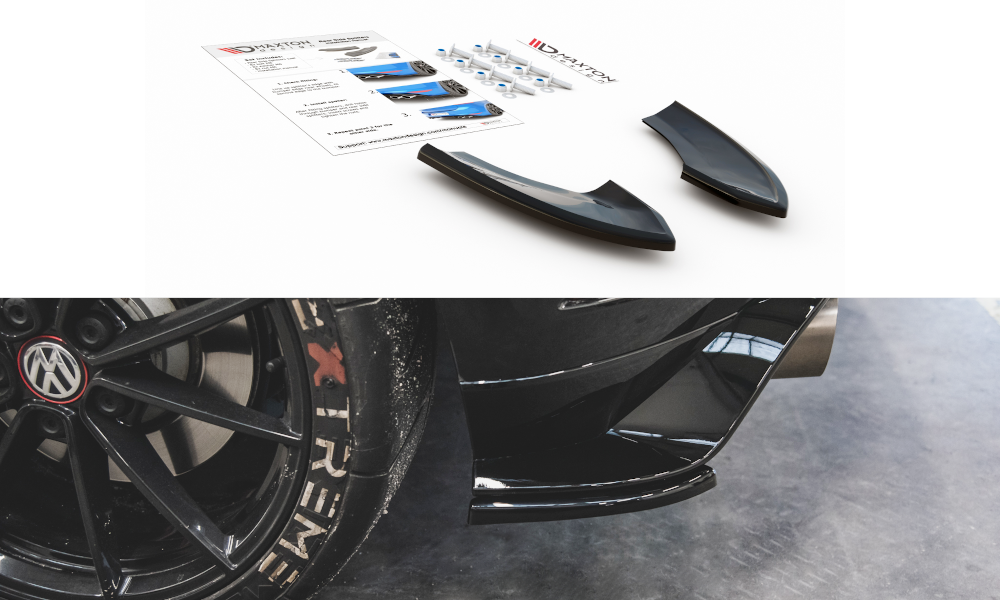 Zijdiffuser Volkswagen Golf 7 GTI TCR Maxton Glans Zwart