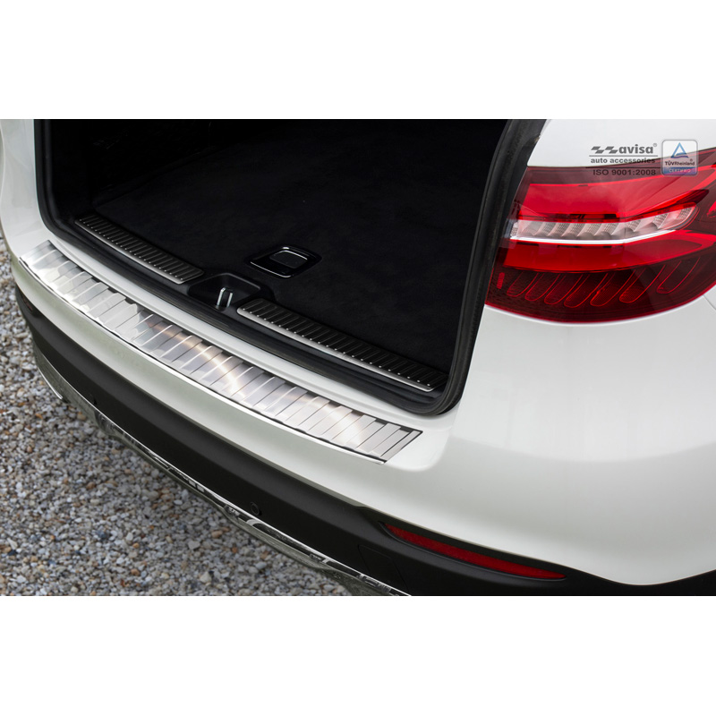 Stainless Steel Rear bumper protector  Mercedes GLC 2015-2019 & FL 2019- 'Ribs'