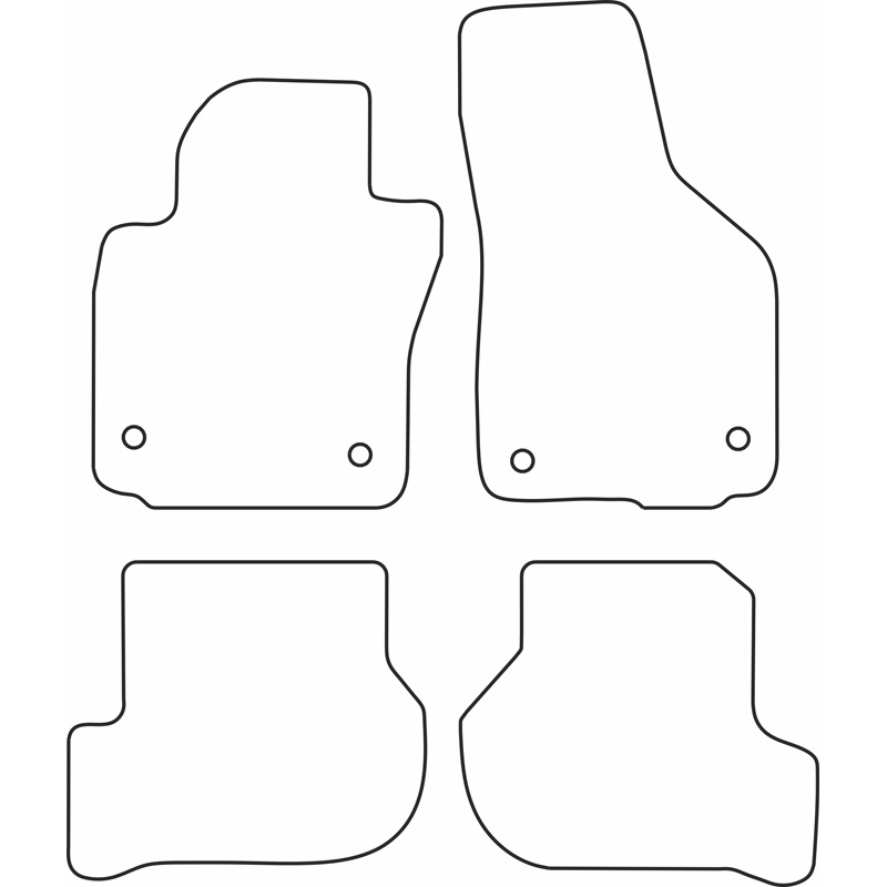 Set velour car mats  Seat Leon 2005-2008