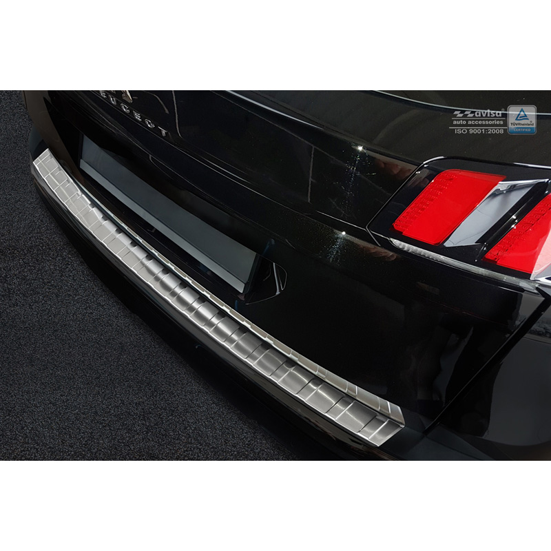 Stainless Steel Rear bumper protector  Peugeot 3008 II 2016- 'Ribs'