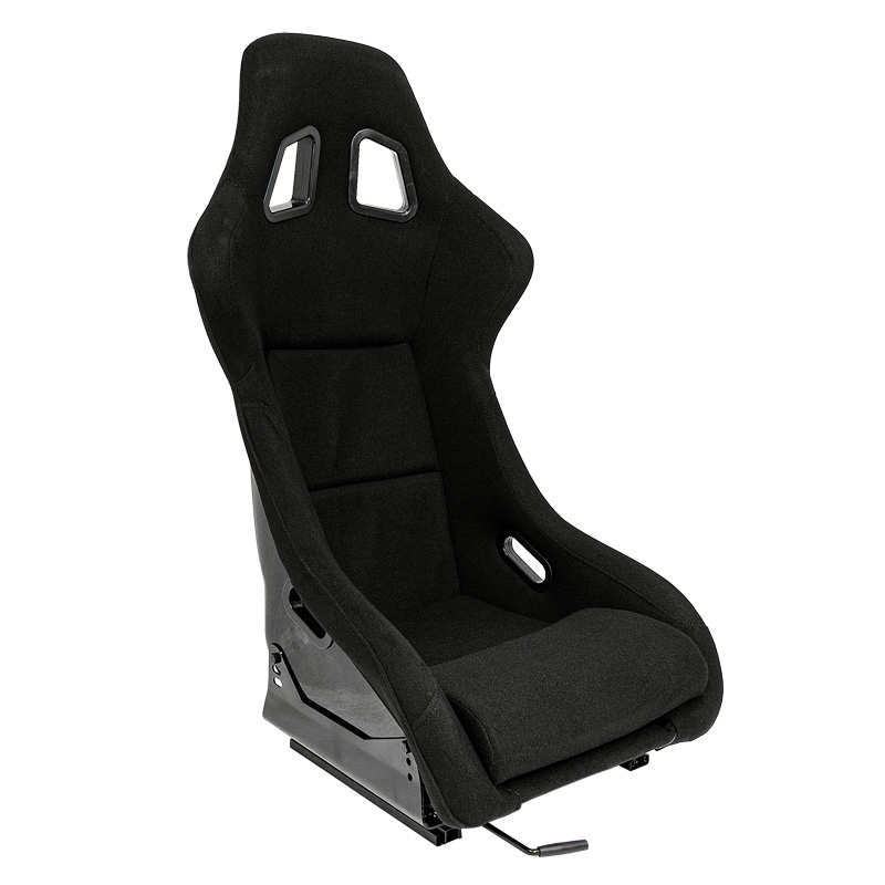 Sport seat 'MO' - Black - Non-reclinable fibreglass back-rest - incl. slides