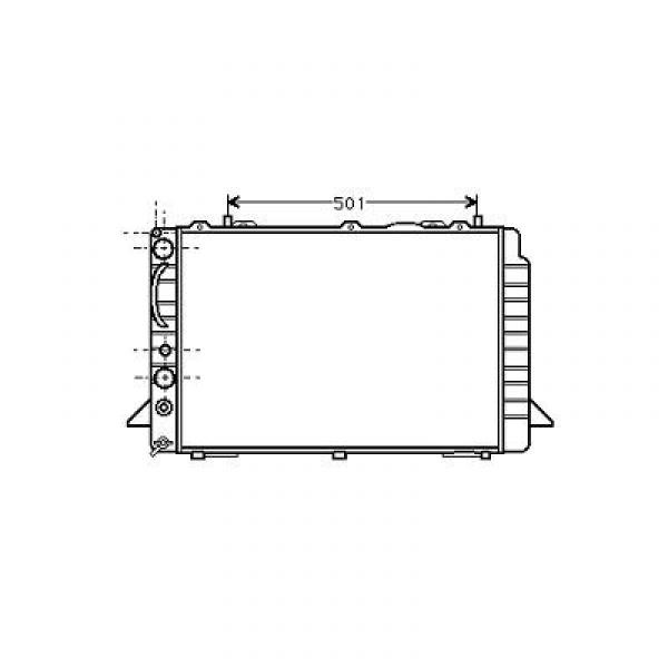 Radiator AUDI 80 91-94 596x408 1.8/1.9TD/2.0D +/-AC