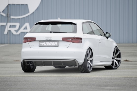 Achterbumper Diffusor Audi A3 8V 12-16 Rieger Carbon Look