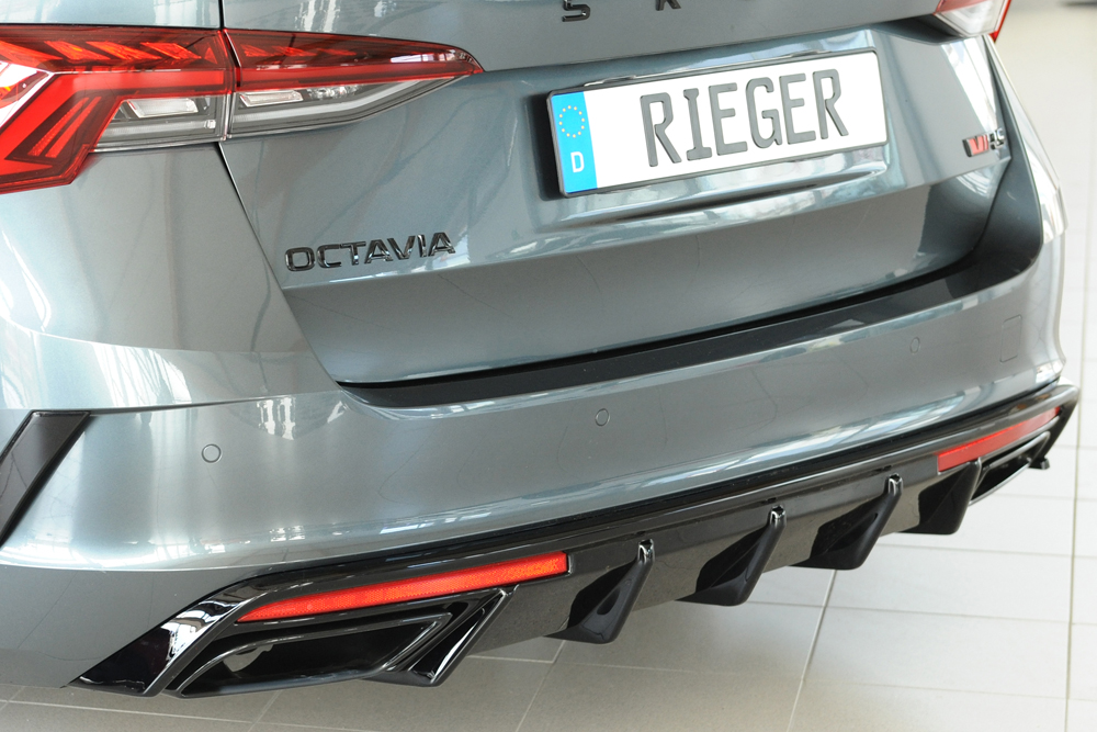 Diffuser Skoda Octavia RS (NX) Rieger Glans Zwart