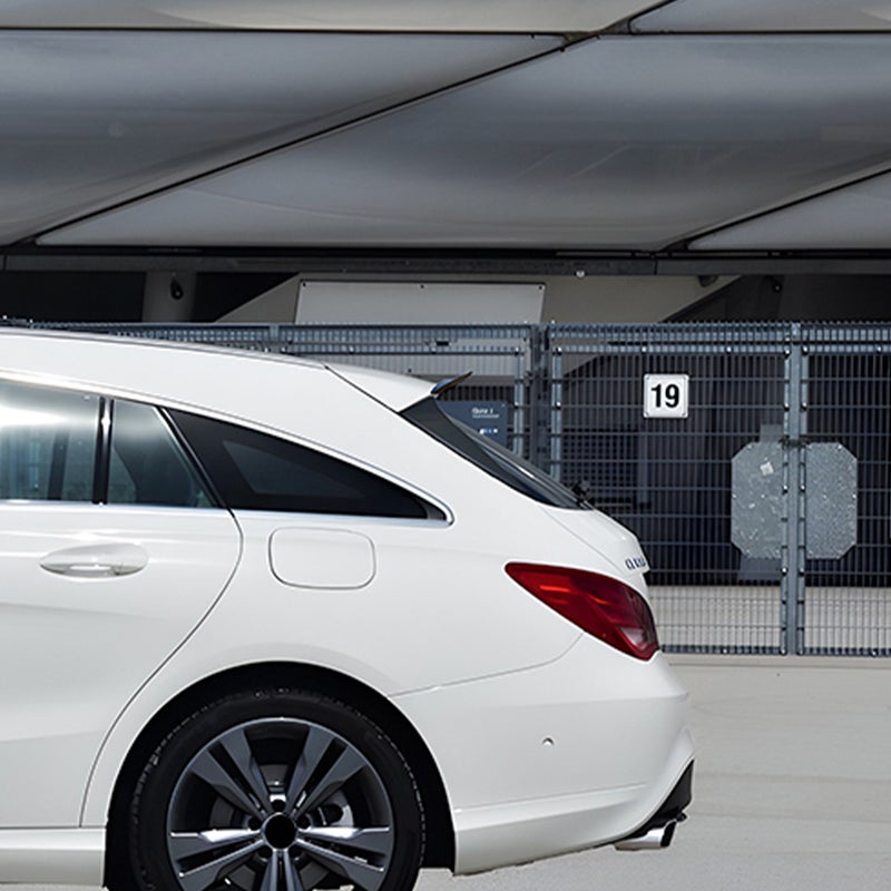 Roof spoiler (Spoiler Cap)  Mercedes CLA X117 Shooting Brake 2015-2019 (ABS Glossy Black)
