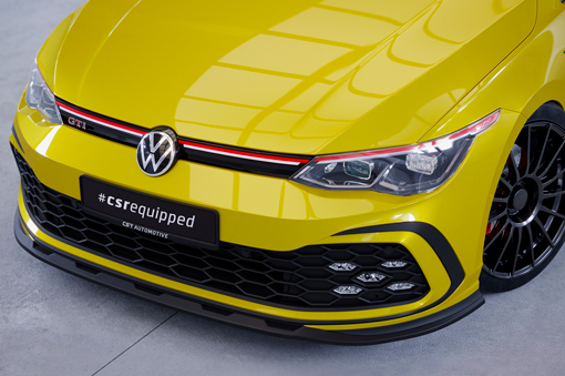 Voorspoiler Volkswagen Golf 8 GTI GTD GTE R-Line CSR Glans Zwart