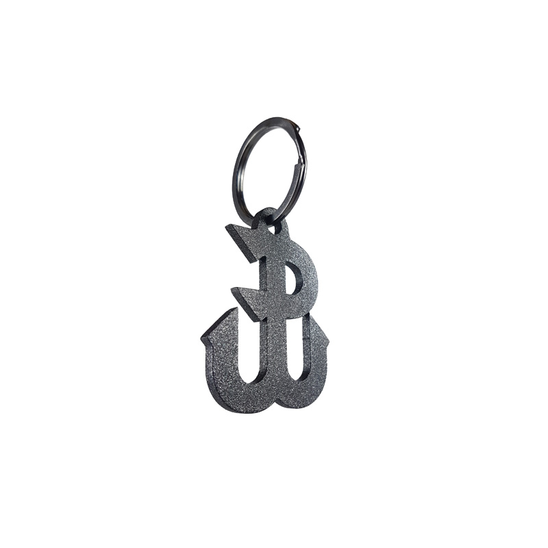 RVS sleutelhanger - 'Kotwica symbool' (Zwart)