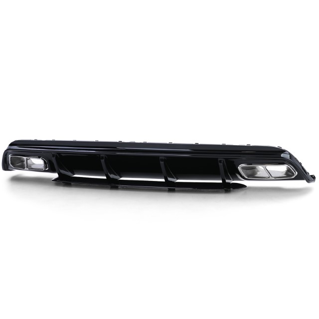 Diffusor Mercedes W176 A45 Edition Glans zwart, chroom Sierstukken