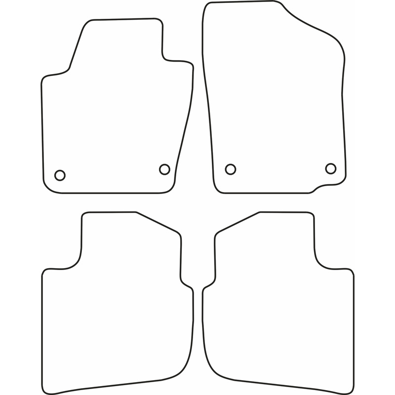 Automatten Velours  Seat Toledo 2013-2019