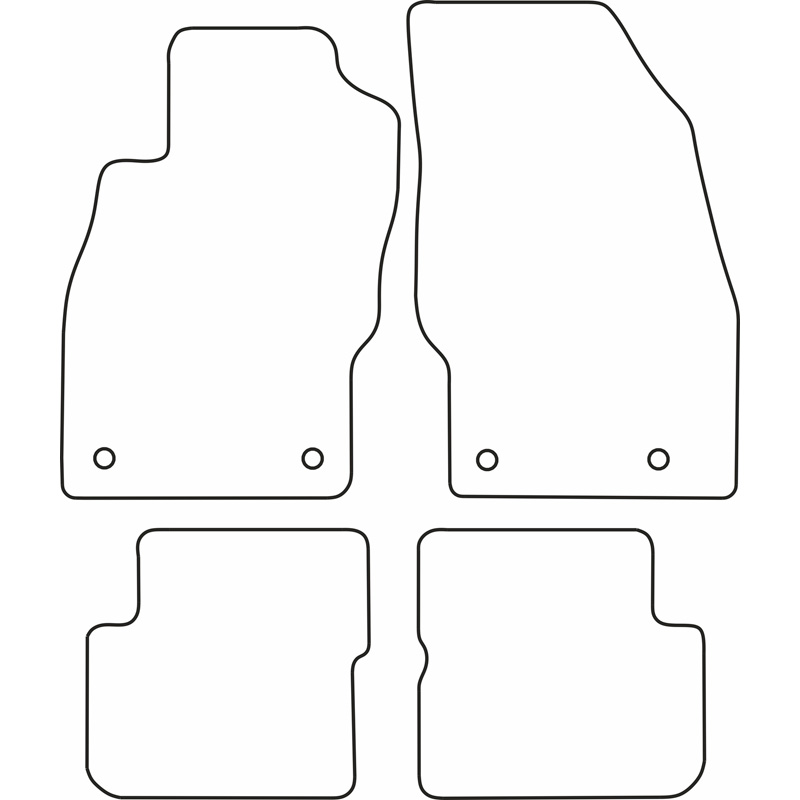 Set velour car mats  Opel Corsa D 2006-2014